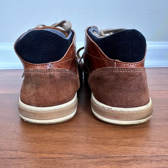 Bull Boxer Laytone Sneakers Men 13 Brown Leather Mid Top Lace Up Chukka Shoes - Picture 7 of 11